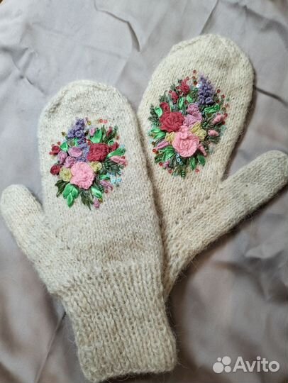 Варежки женские ручная работа
