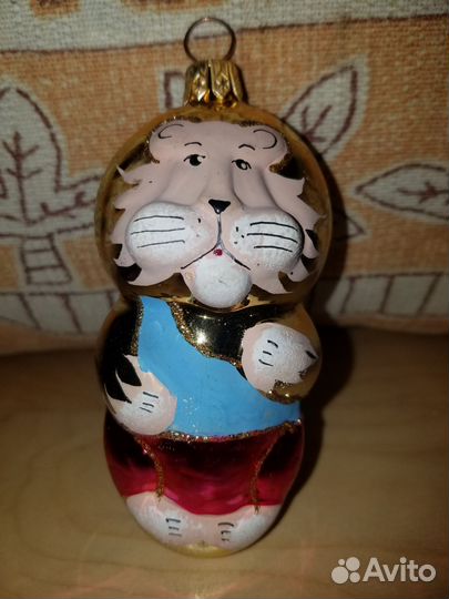 Елочная игрушка лев