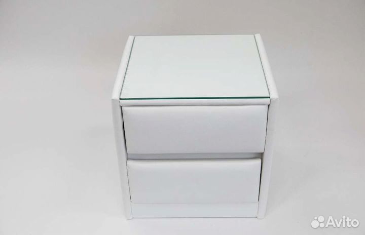 Тумба прикроватная белая новая,2 ящ,4640,546,5см