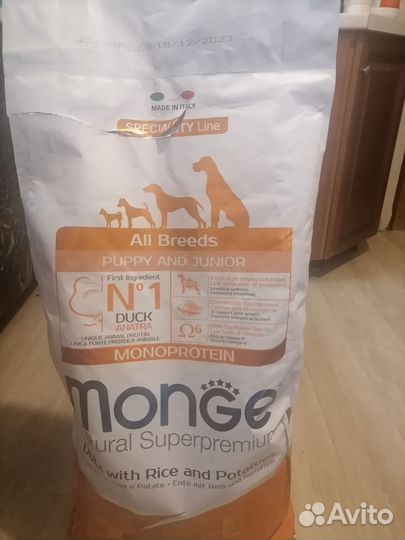 Сухой корм для щенков monge