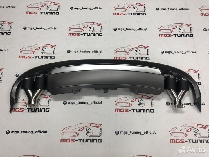 Диффузор на Audi A5 в стиле S5+Acrapovich стиль 3