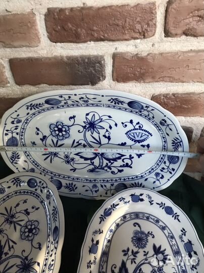 Блюда синий лук, луковый узор