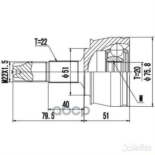 Шрус наружный перед Z87368R Zikmar