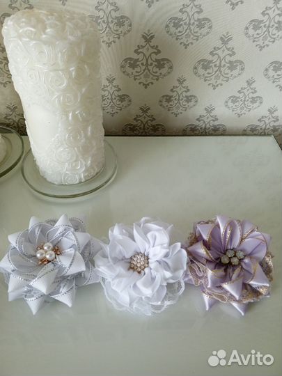 Бантики ручной работы на резиночках