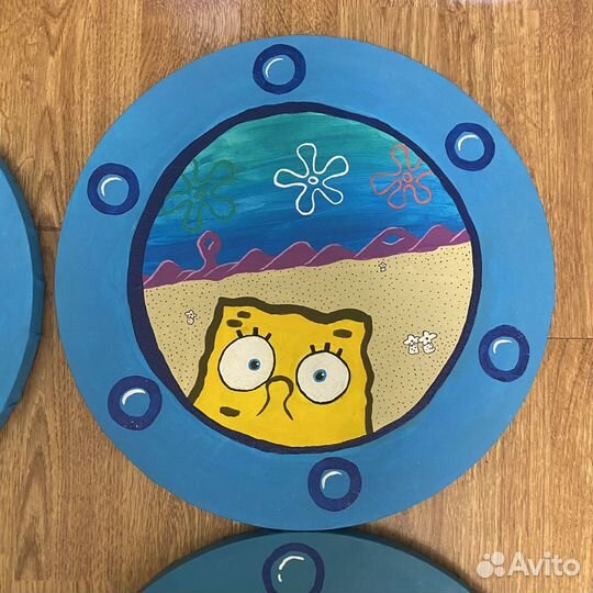 Картина «Спанч Боб» круглая Губка боб