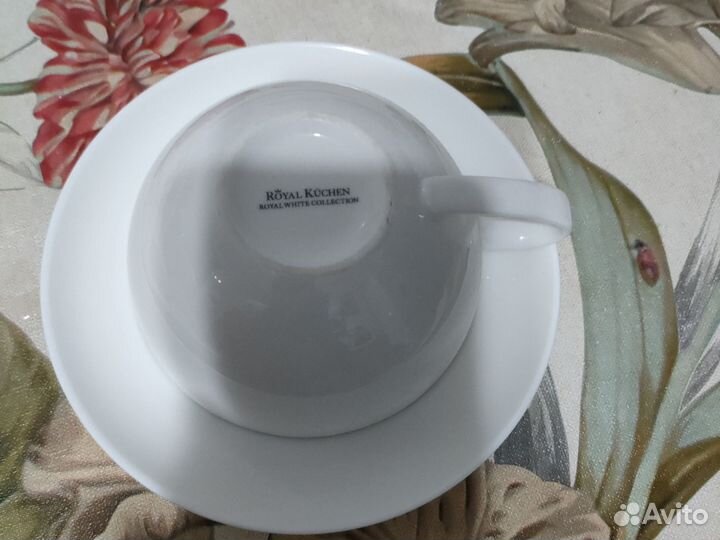 Чашка с блюдцем фарфор