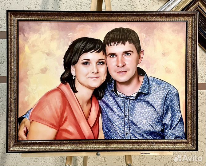 Печать фото на холсте, портрет на холсте