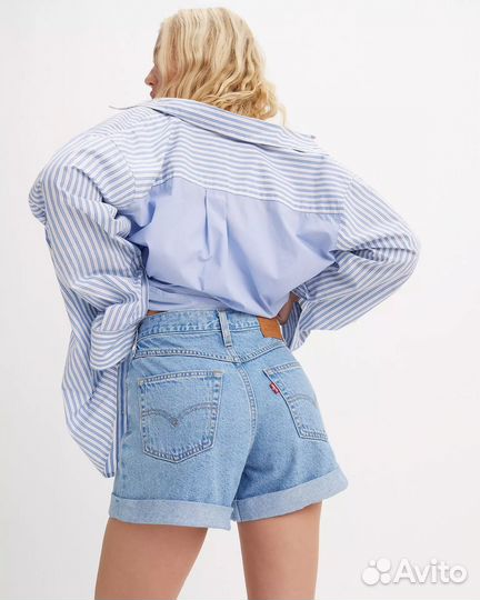 Шорты Levis Rolled 80s Mom, Medium Wash