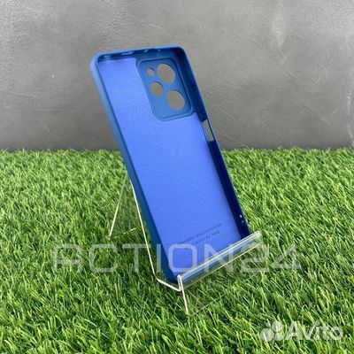 Чехол на Xiaomi Poco X5 Pro 5G Silicone Case (сини