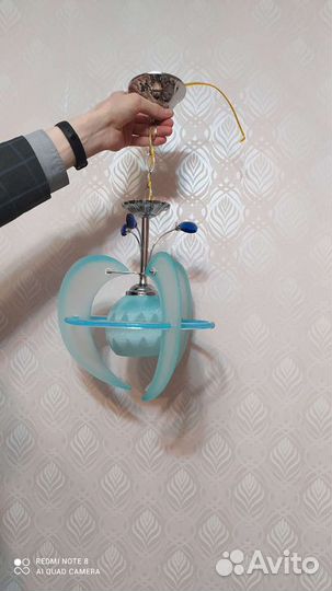 Люстра стеклянная потолочная новая