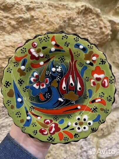 Тарелка керамика ручная работа