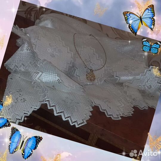 Тюль бежевого цвета (Польша)