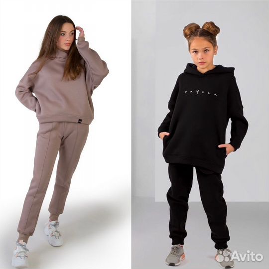 Утеплённый спортивный костюм для девочки новый