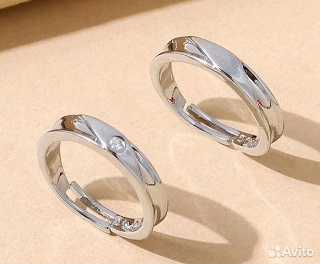 Новые серьги-пусеты, парные кольца