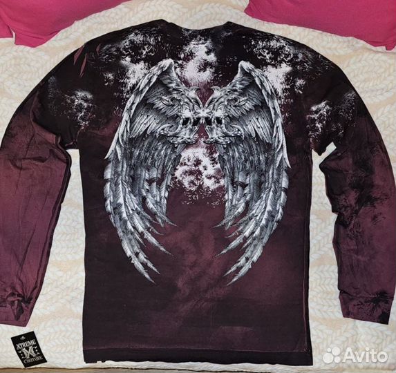 Лонгслив Xtreme Couture By Affliction Skull Wings