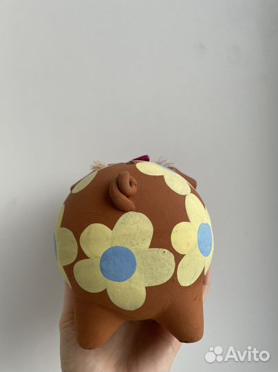 Копилка глиняная свинка