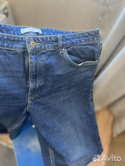 Джинсы mango синие прямые