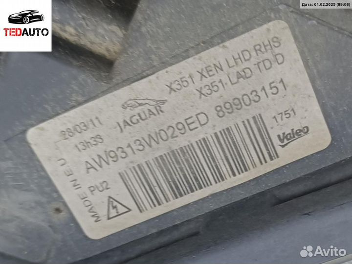 Фара правая, Jaguar XJ 2011