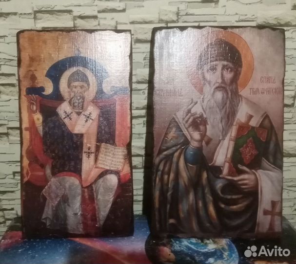 Большие иконы свв Троица,Спиридон Тр,Сергий Р