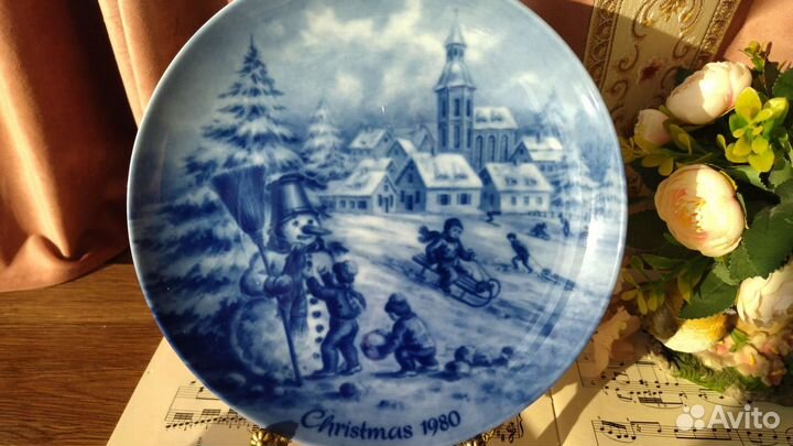 Тарелка Зимние радости 1980 г. Германия Kaiser