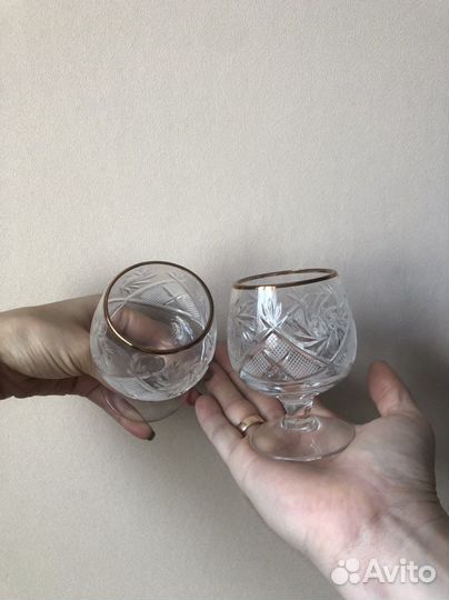 Набор хрюстальных рюмок коньячных