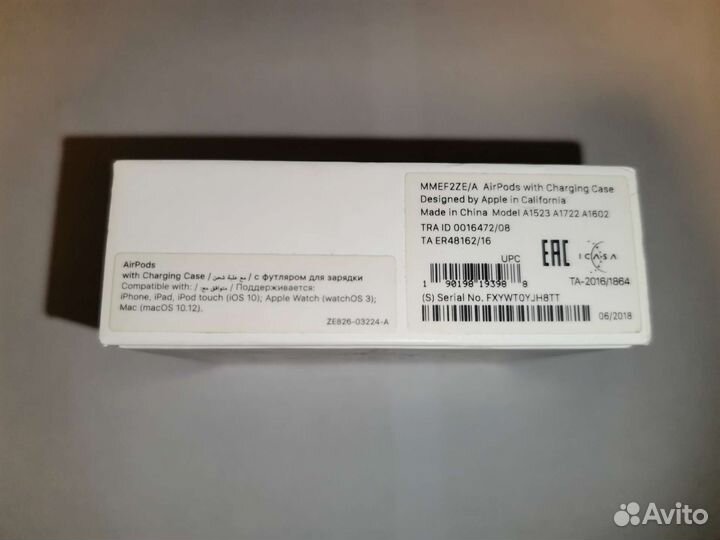 Airpods 1 оригинальный кейс