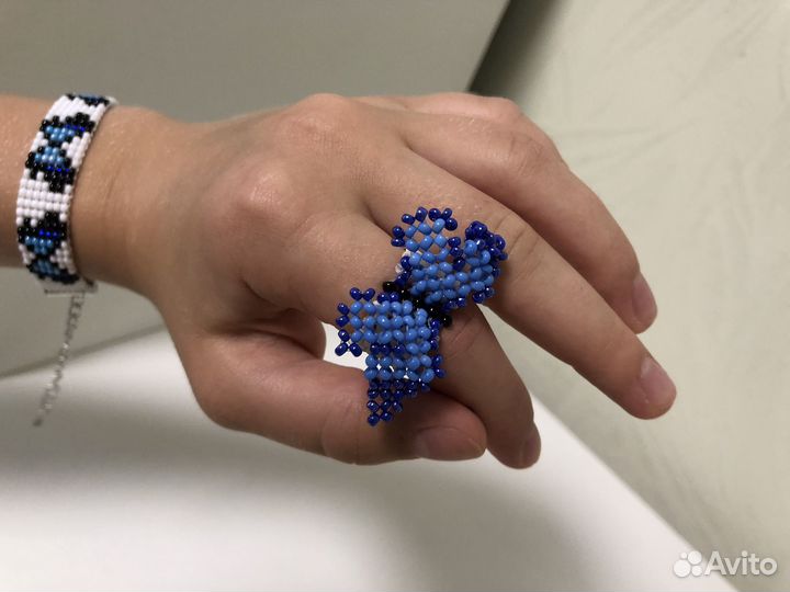 Кольцо из бисера