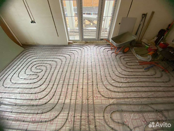 Монтаж водяного теплого пола в частном доме