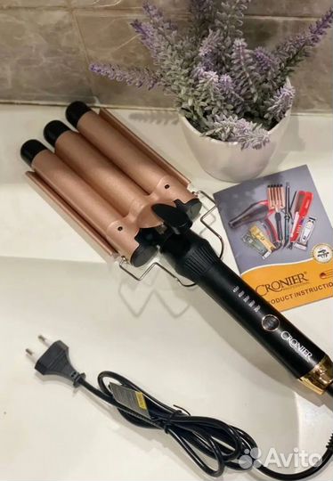 Стайлер для локонов щипцы тройные 25 мм новые