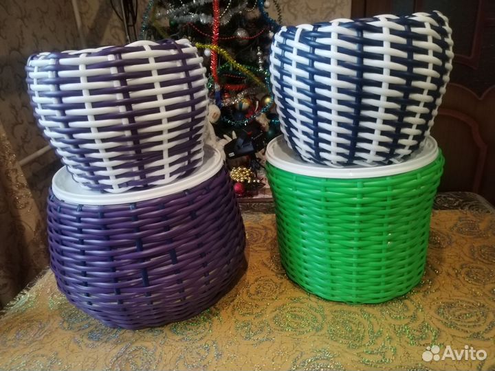 Кашпо из искусственного ротанг, 5-10 литров