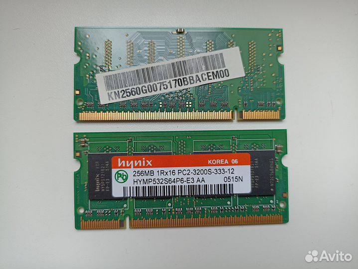 Оперативная память для ноутбука 256MB, DDR2