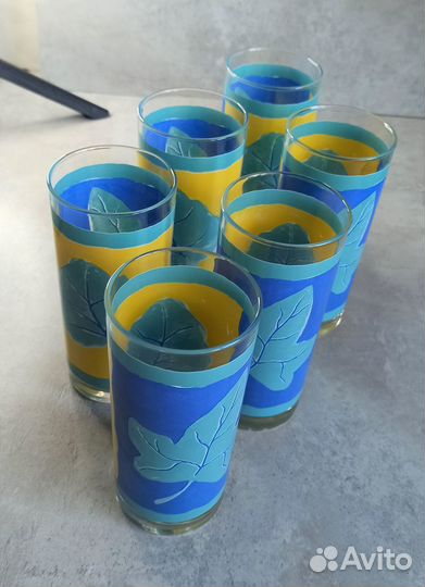 Стаканы стекло, набор 6 штук