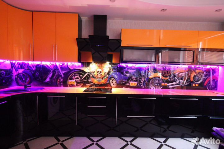 Кухонный фартук стеновая панель стекло заказать