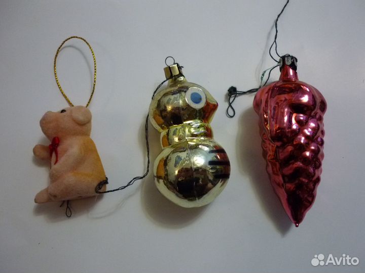 Елочные игрушки СССР, сосульки, фигурки