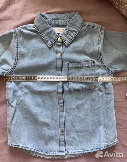 Рубашка джинсовая детская новая zara