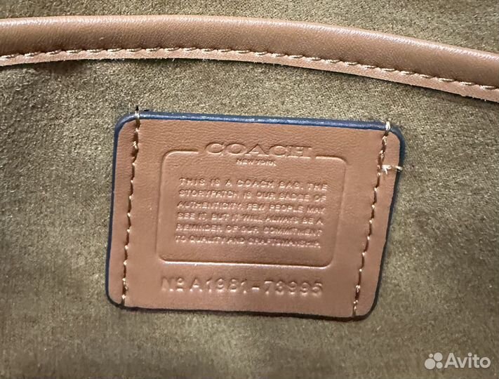 Женская сумка Coach из натуральной кожи