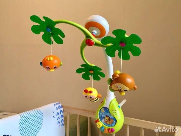 Мобиль ночник карусель в кроватку