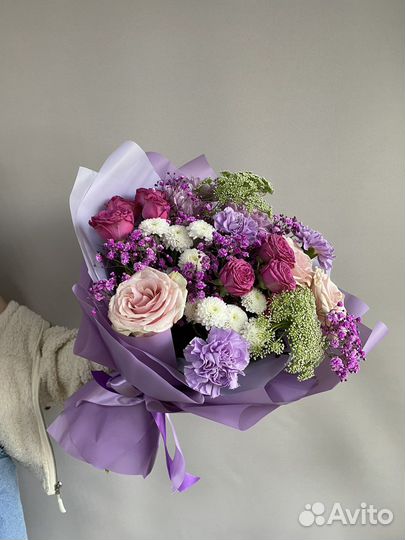 Цветы букеты розы хризантемы