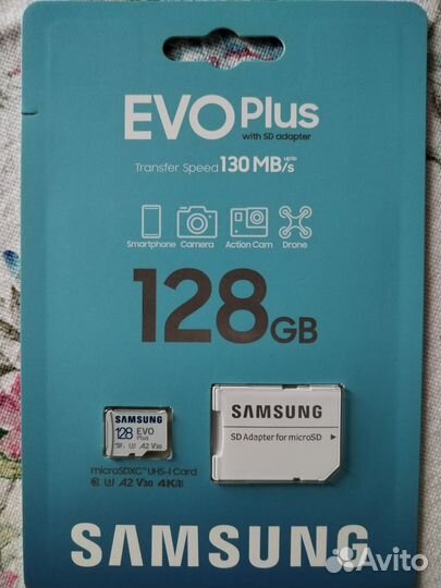 Карта памяти micro sd 128 samsung