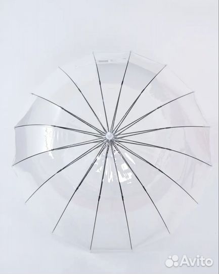 Зонт трость прозрачный