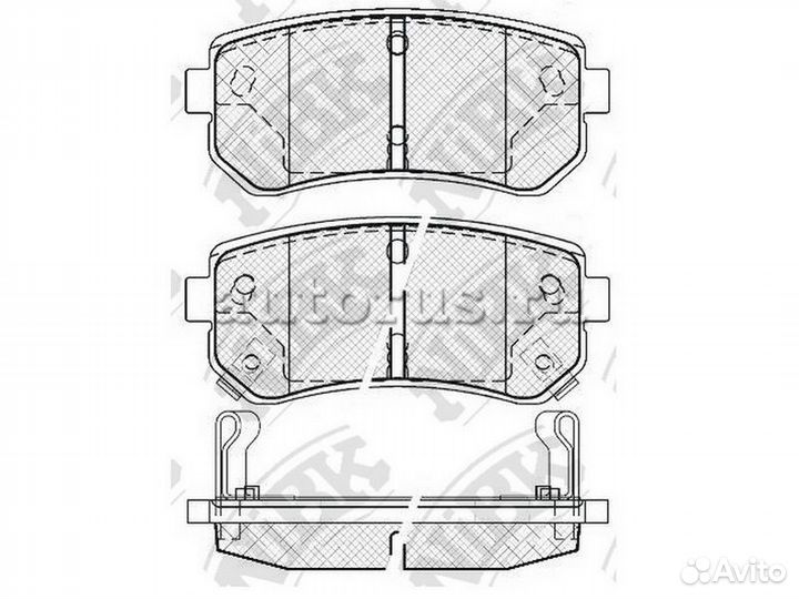 Колодки задние kia rio06 /kia ceed/hyundai i20/i30