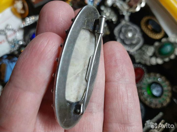 Старинные броши серебро 875 пробы