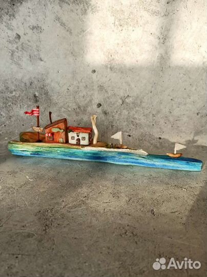 Рыбацкий островок ручная работа дрифтвуд