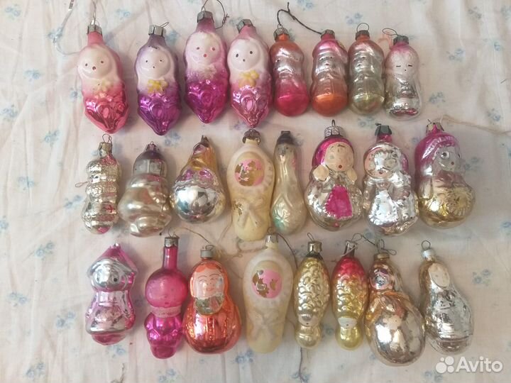 Елочные игрушки СССР. Девочки