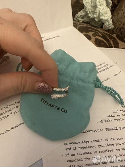 Tiffany & co Кольцо оригинал платина/бриллианты