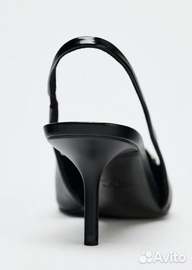 Слингбэки босоножки черные Zara