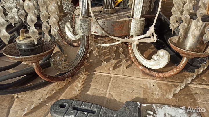 Люстра ретро винтаж СССР стекло