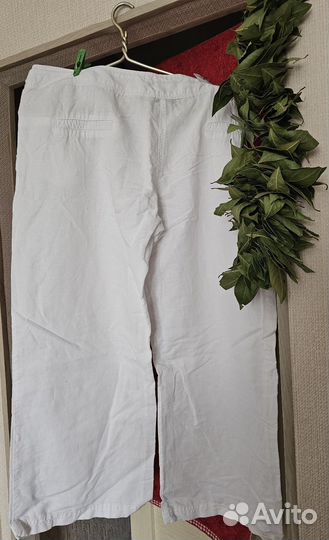 Брюки кюлоты женские, лён 56-58