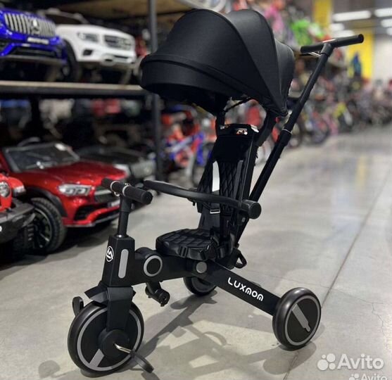 Трехколесный велосипед, реверсивное сиденье