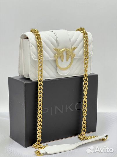 Сумка Pinko icon quilt, натуральная кожа, качество люкс